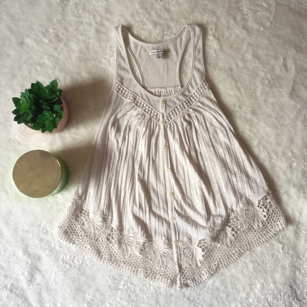 American Eagle | Flower Lace Tank